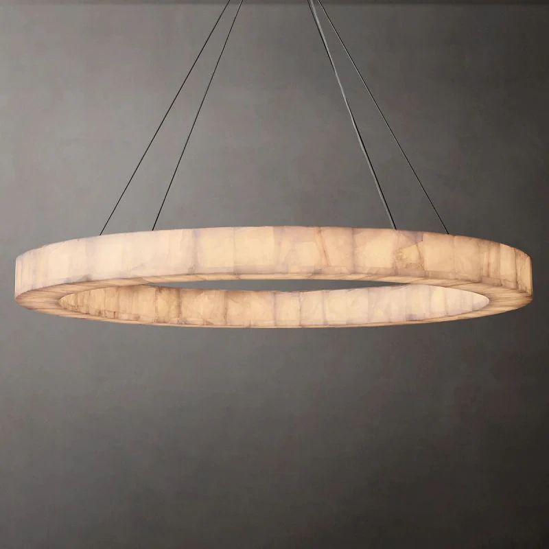 Aubrey Calcite Round Chandelier 31"40"60"