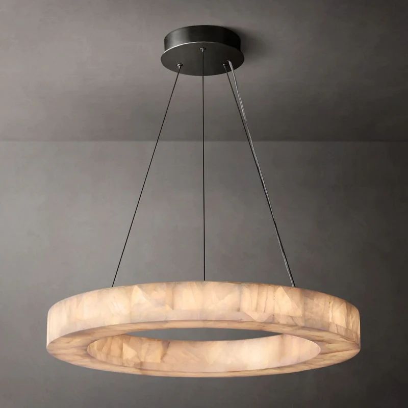 Aubrey Calcite Round Chandelier 31"40"60"