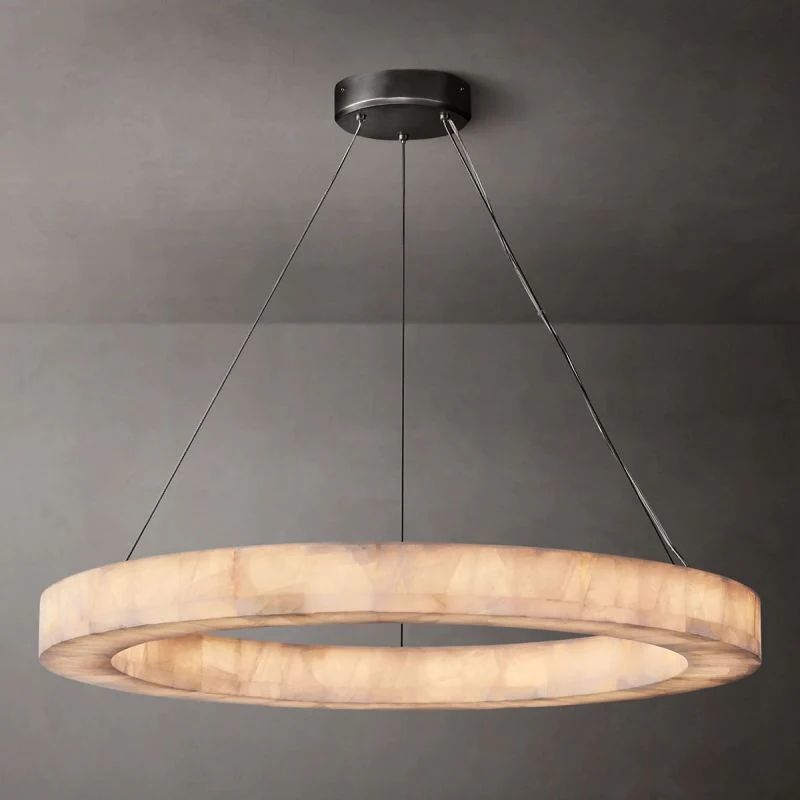 Aubrey Calcite Round Chandelier 31"40"60"