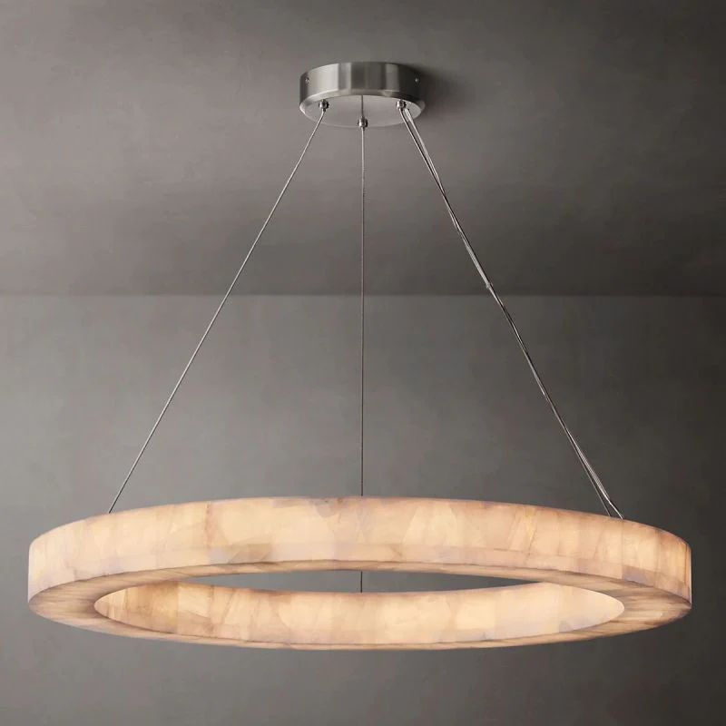 Aubrey Calcite Round Chandelier 31"40"60"