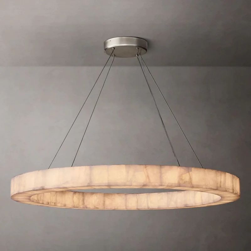 Aubrey Calcite Round Chandelier 31"40"60"