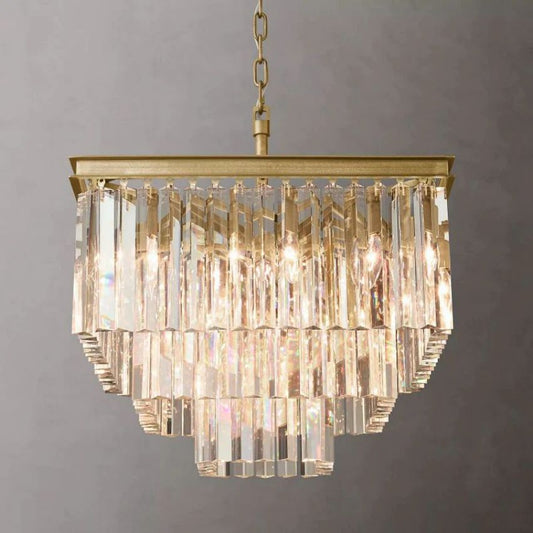 French Classicm Square Chandelier 22"