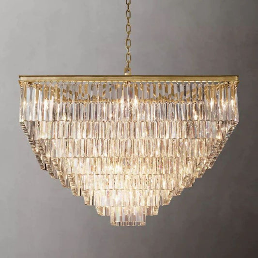 French Classicm Square Chandelier 47"