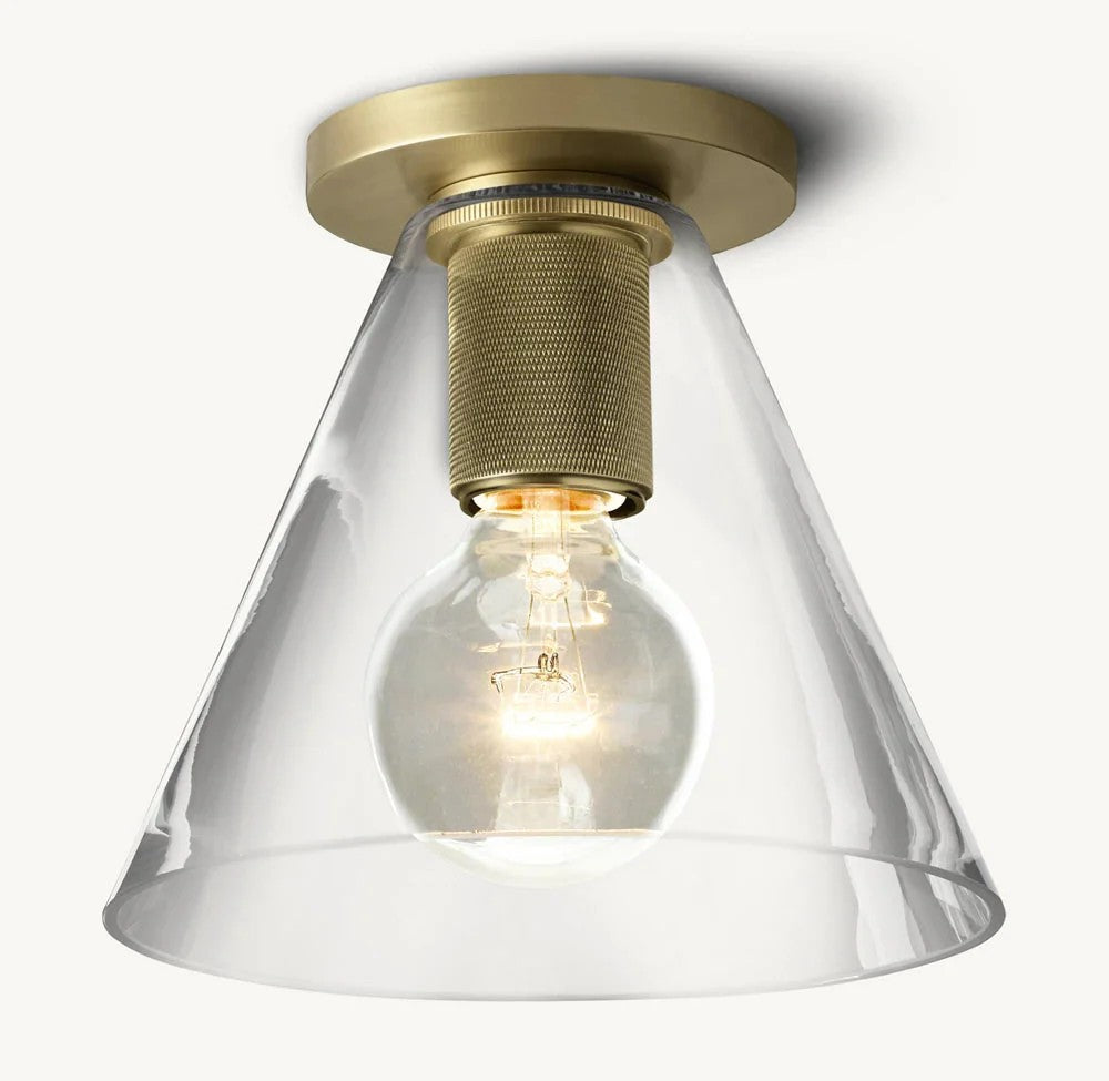 UTILITARRE FUNNEL SHADE FLUSHMOUNT