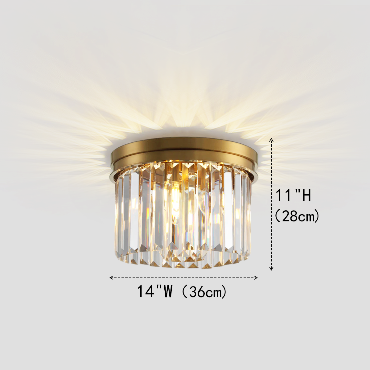 Beckett 1-Tier Crystal Round Flushmount