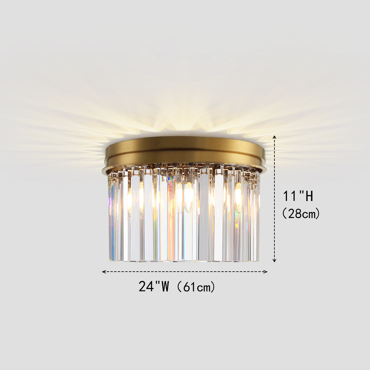 Beckett 1-Tier Crystal Round Flushmount