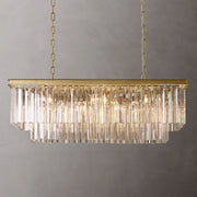 French Classicm Rectangular Chandelier 40",1920s Odeon Chandelier Chandelier For Dining Room