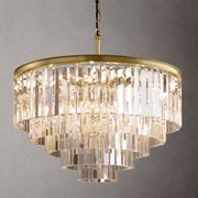 French Classicm Round Chandelier 32",1920s Odeon Chandelier For Bedroom