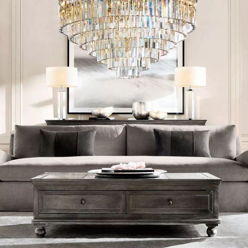 French Classicm Round Chandelier 44"