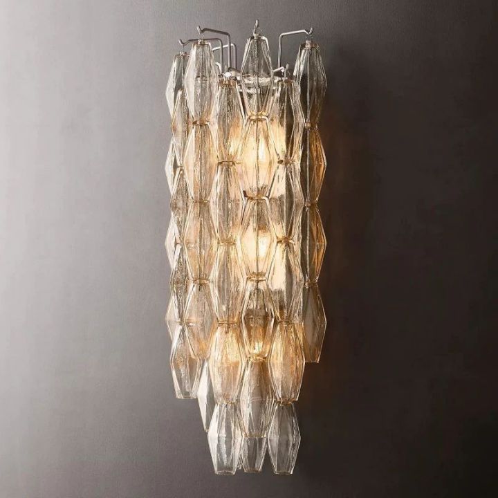 Italian Clear Glass Grand Wall Sconce