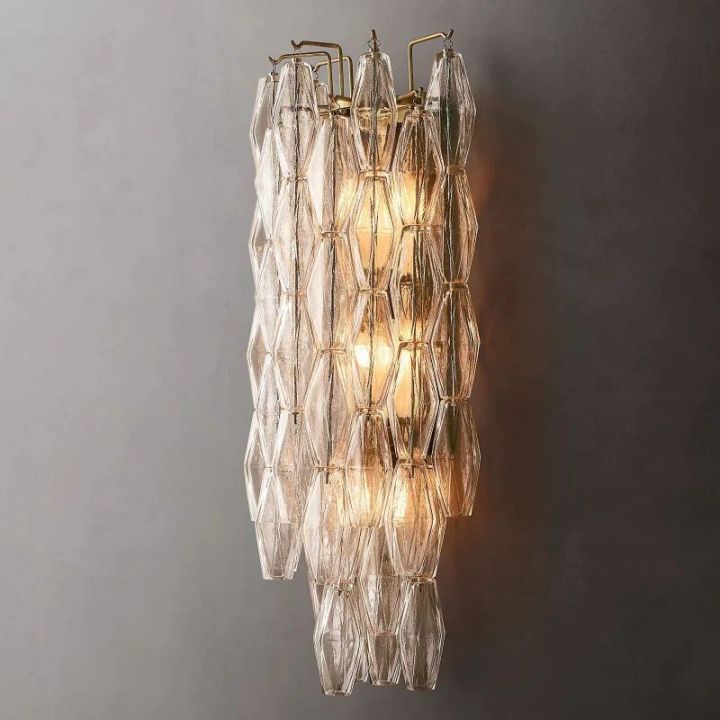 Italian Clear Glass Grand Wall Sconce