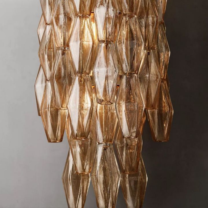 Italian Smoke Glass Grand Wall Sconce