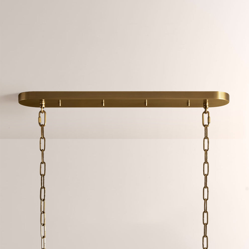 Ghiaccia Textured Glass Linear Chandelier