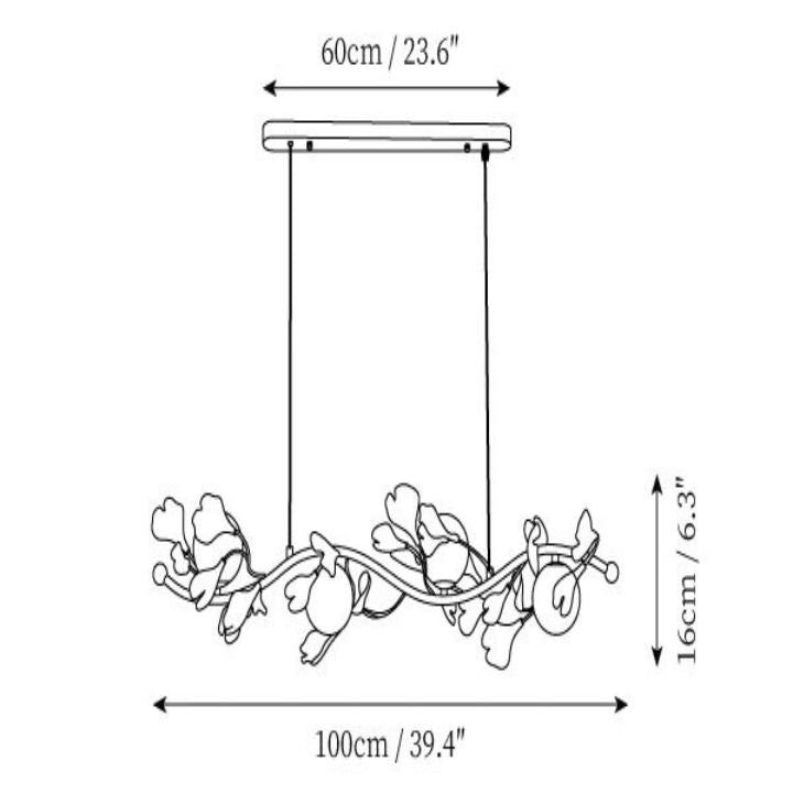 Gingko Glass Chandelier