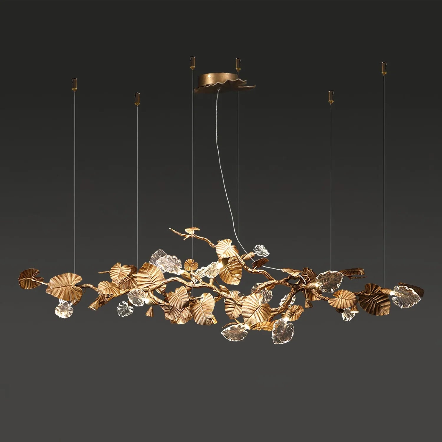 Gold Leaf Chandelier