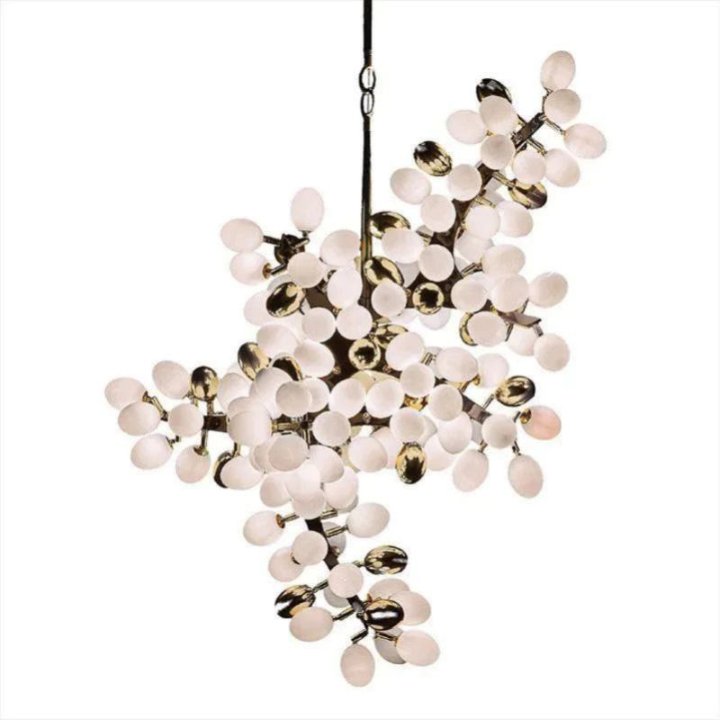 Grapes Hanging Branch Chandelier Over Kitchen Island