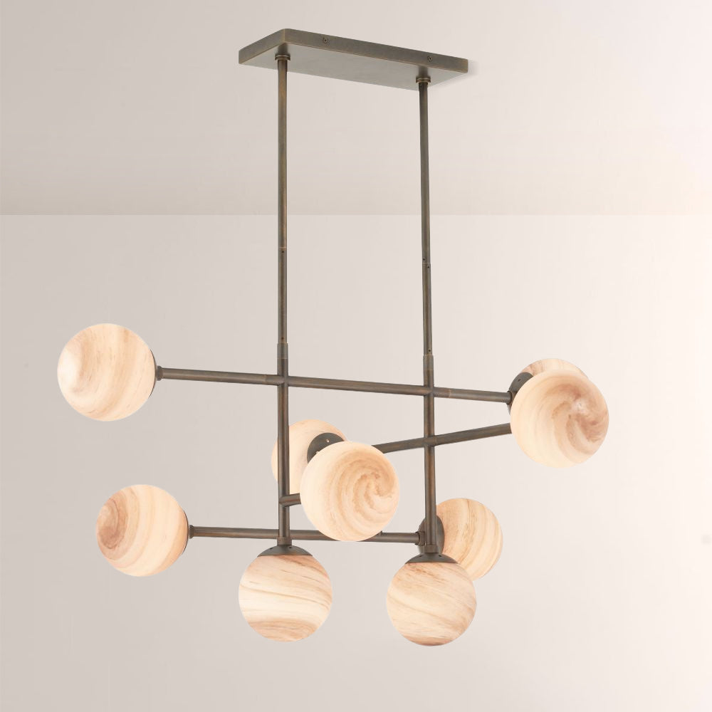 Harris Linear Glass Chandelier