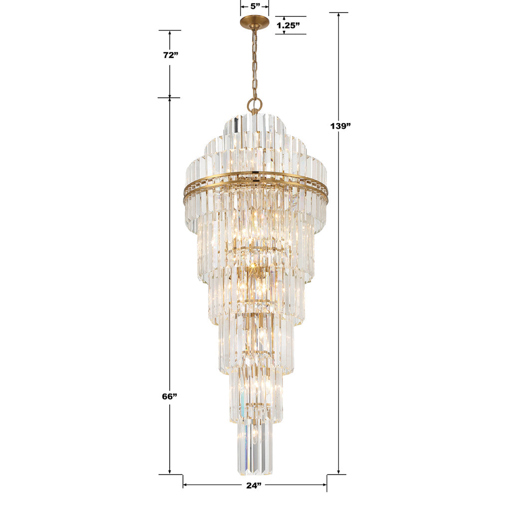 Hayes Multi-Layer Crystal 31 Light Chandelier