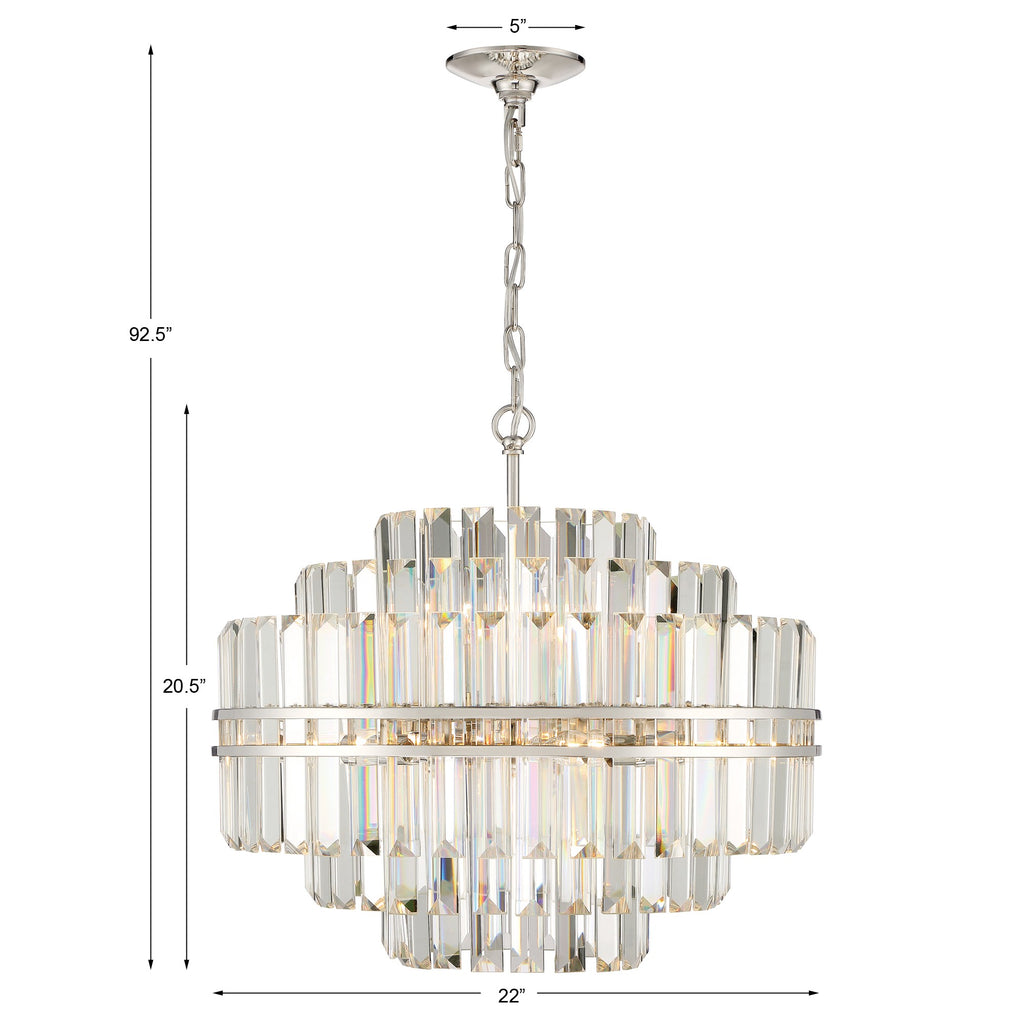 Hayes Round Crystal 12 Light Chandelier