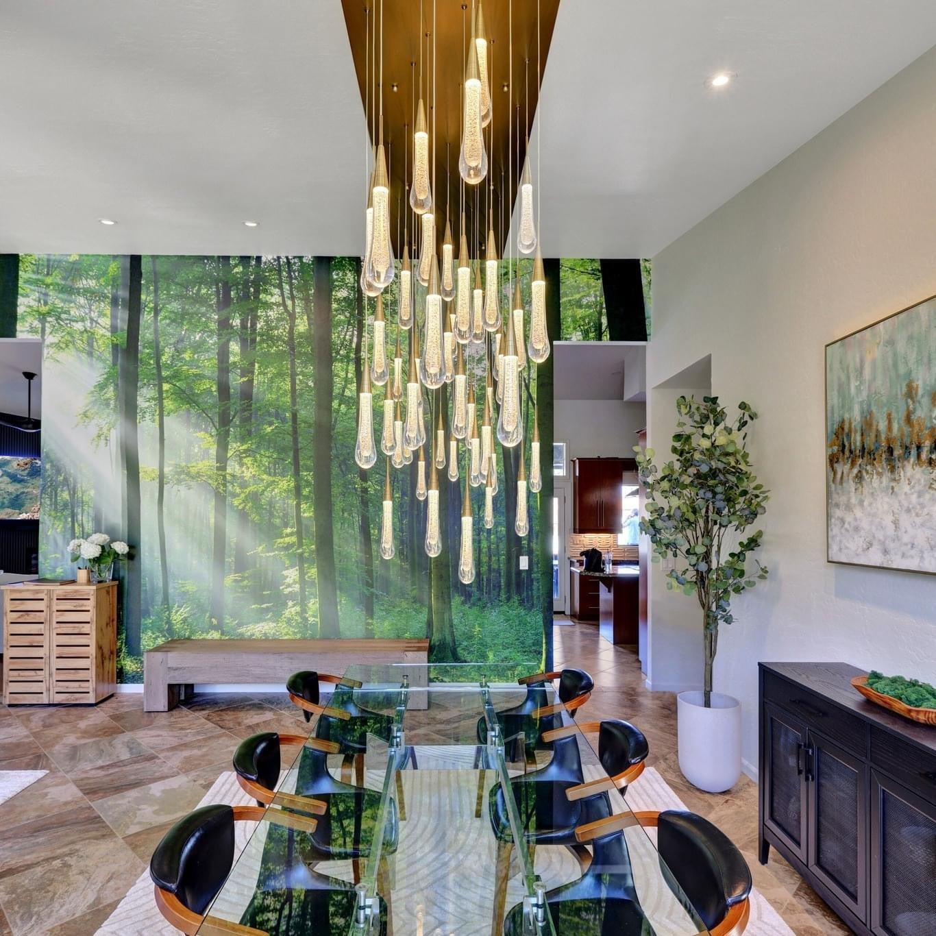 New Raindrop Linear Chandelier 60W", Soltaire Linear Chandelier