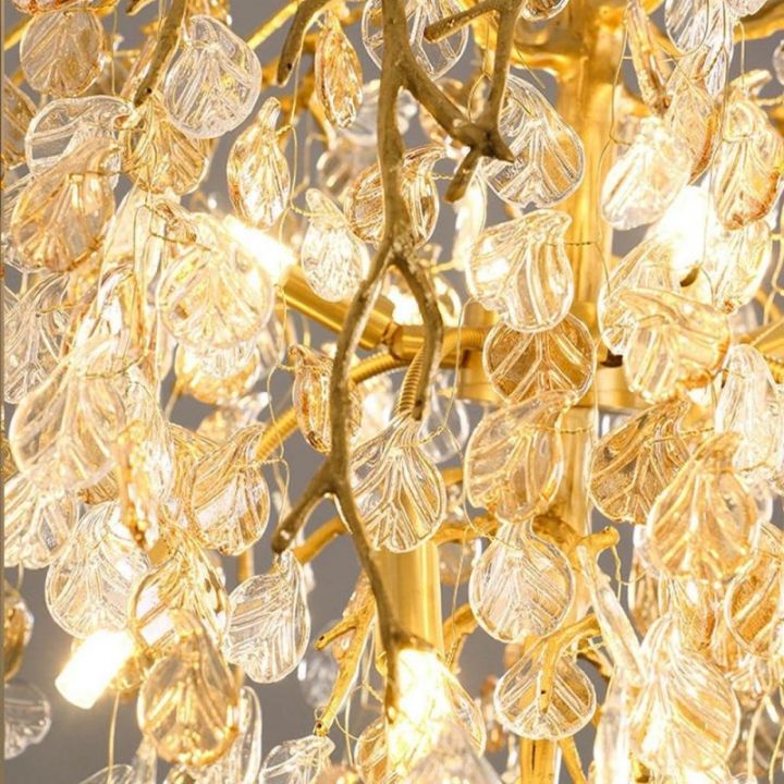 Idyllic Glass Leaves Chandelier