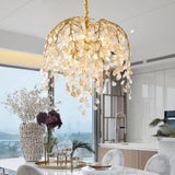 Idyllic Glass Leaves Chandelier