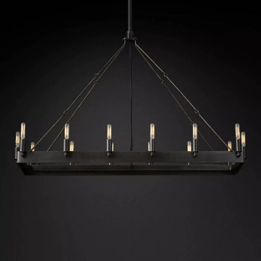 Camino Vintage Filament Rectangular Chandelier