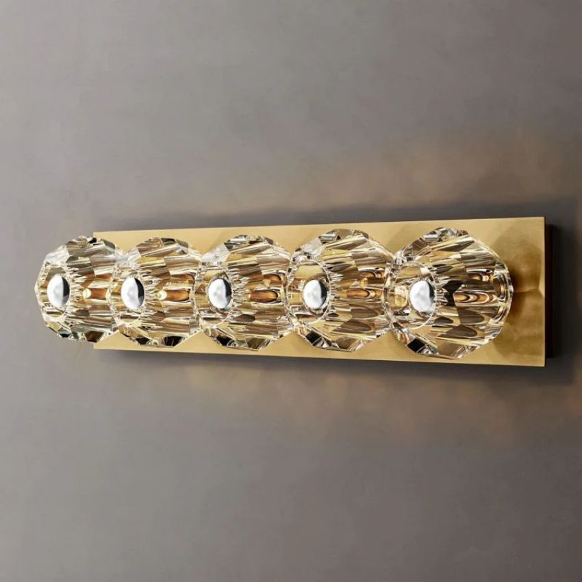 Seaver Clear Glass Linear Grand Wall Sconce