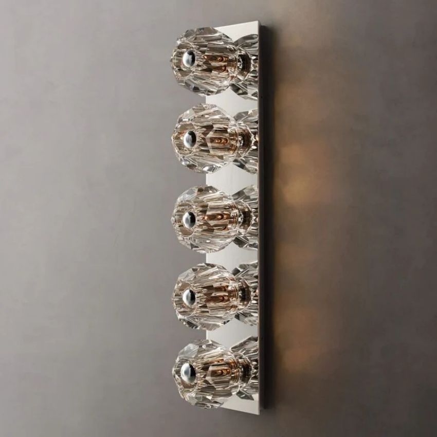 Seaver Clear Glass Linear Grand Wall Sconce