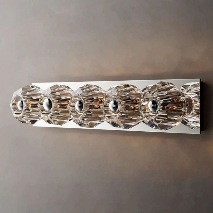 Seaver Clear Glass Linear Grand Wall Sconce