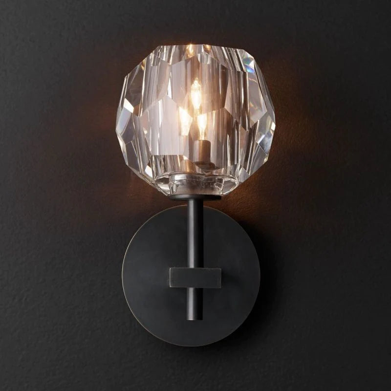 Seaver Clear Glass Short Wall Sconce