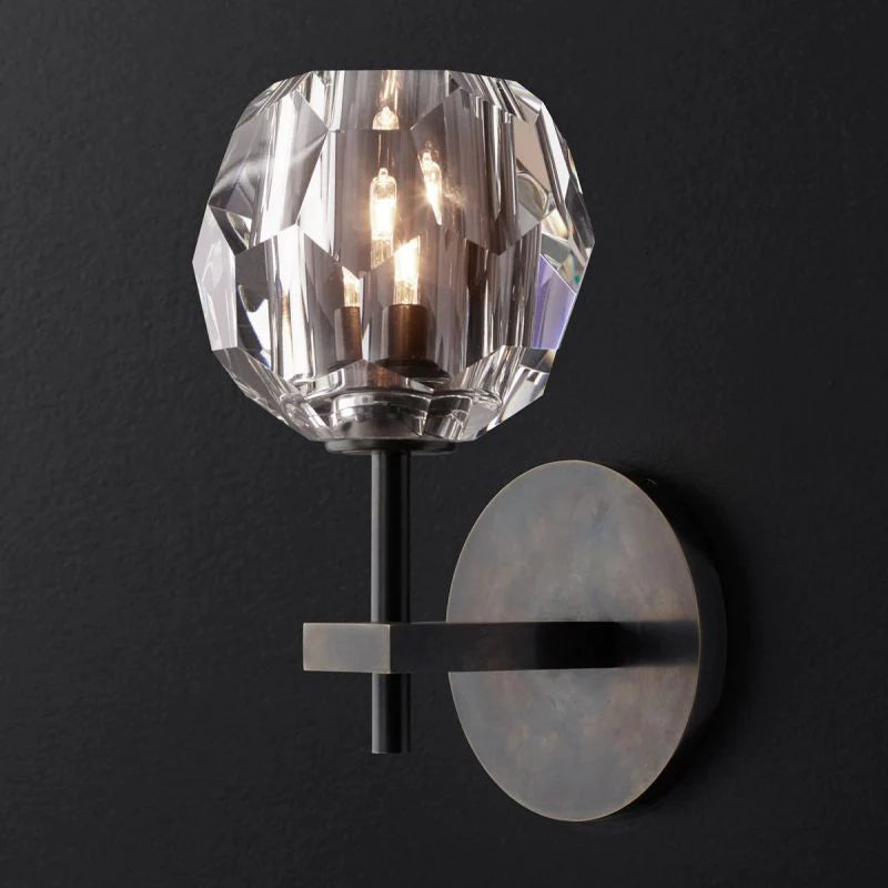 Seaver Clear Glass Short Wall Sconce