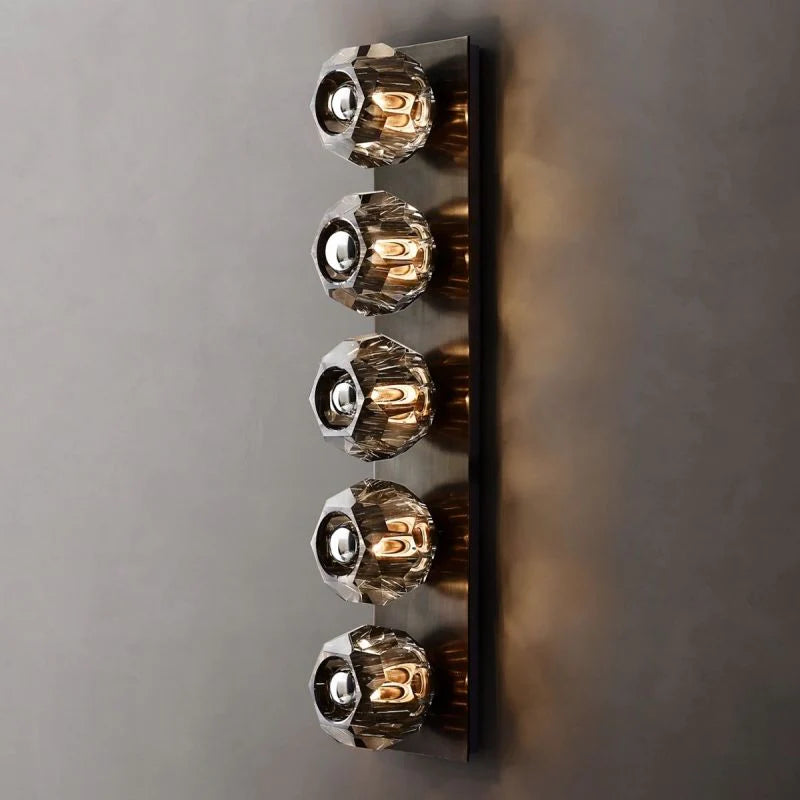 Seaver Smoke Glass Linear Grand Wall Sconce