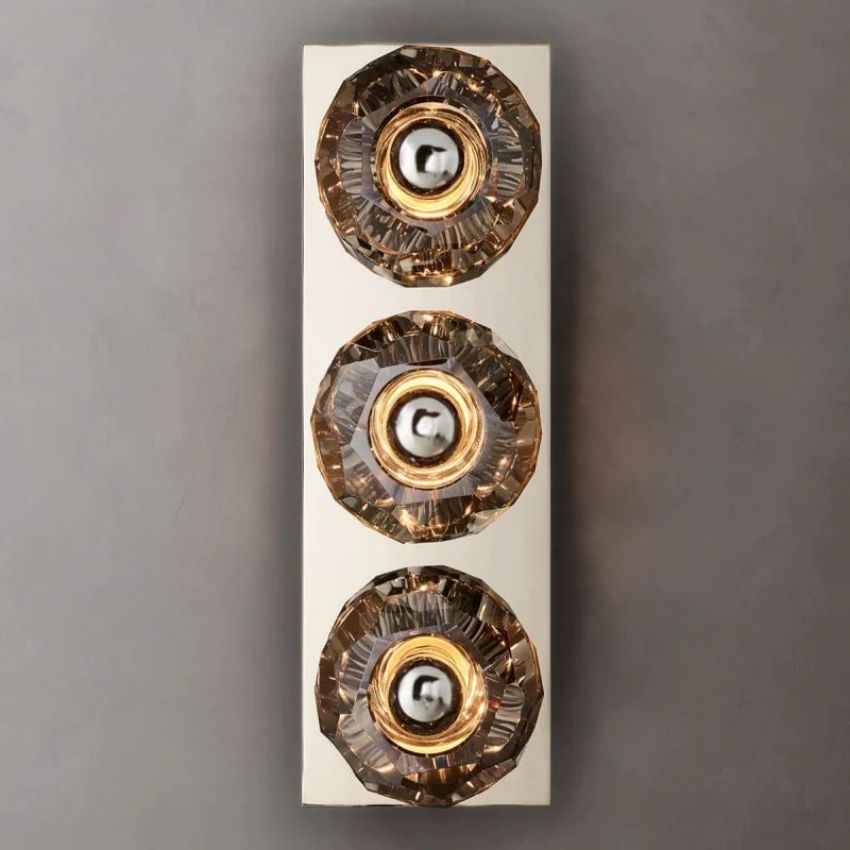 Seaver Smoke Glass Linear Short Wall Sconce