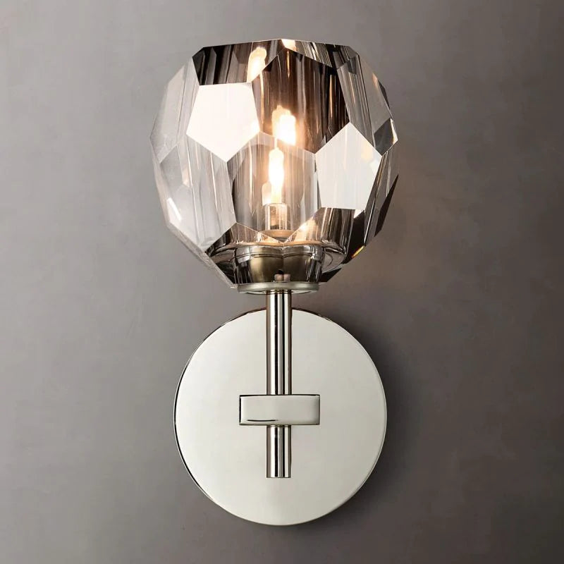 Seaver Smoke Glass Short Wall Sconce