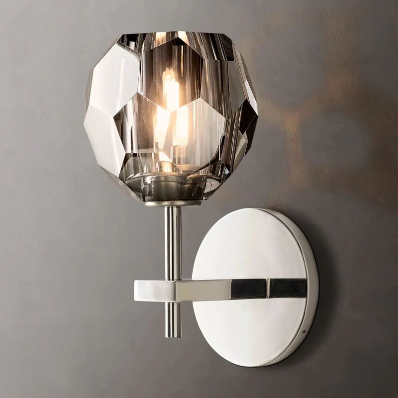 Seaver Smoke Glass Short Wall Sconce