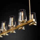 Kusea Glass Linear Chandelier 49"