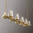 Kusea Glass Linear Chandelier 49"