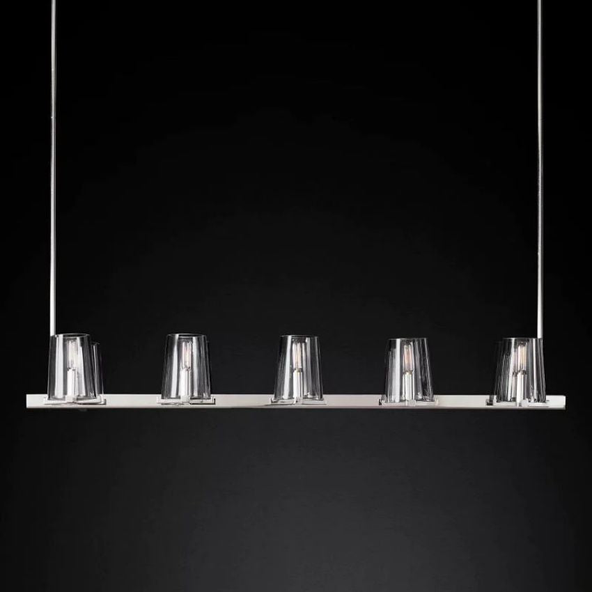 Kusea Glass Linear Chandelier 60"