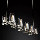 Kusea Glass Linear Chandelier 60"