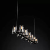 Kusea Glass Linear Chandelier 60"