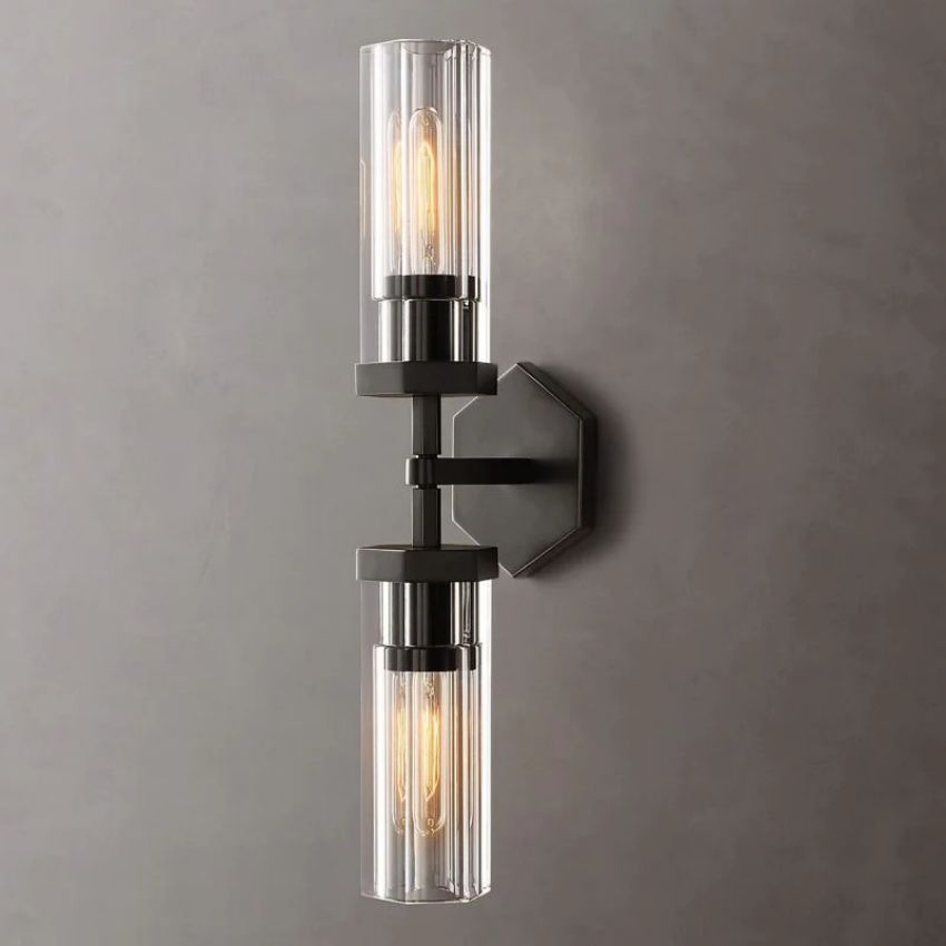 Lanchester Hexagonal Linear Short Wall Sconce