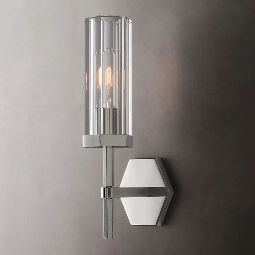 Lanchester Hexagonal Short Wall Sconce