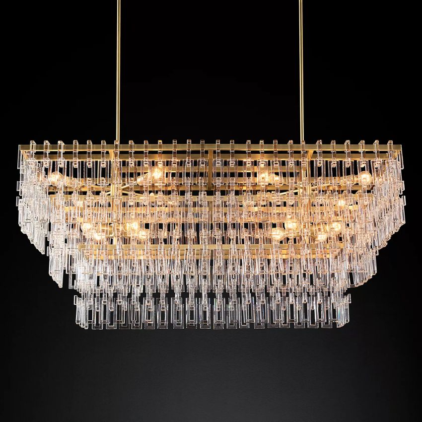 Marge 3-Tier Rectangular Chandelier 60"