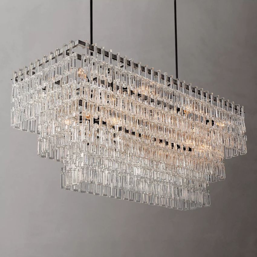 Marge 3-Tier Rectangular Chandelier 60"