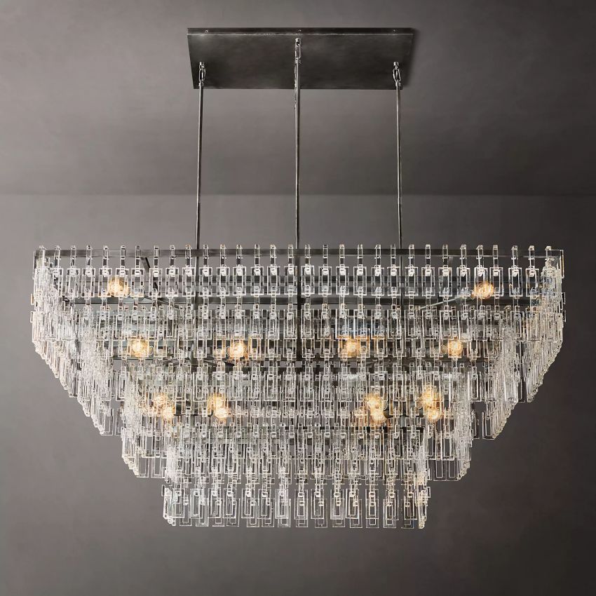 Margerie 4-Tier Rectangular Chandelier 72"