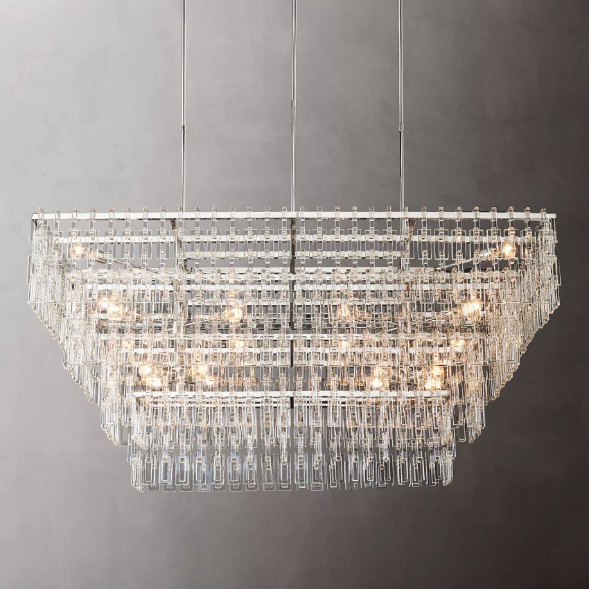 Margerie 4-Tier Rectangular Chandelier 72"