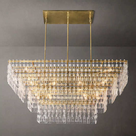 Margerie 4-Tier Rectangular Chandelier 72"