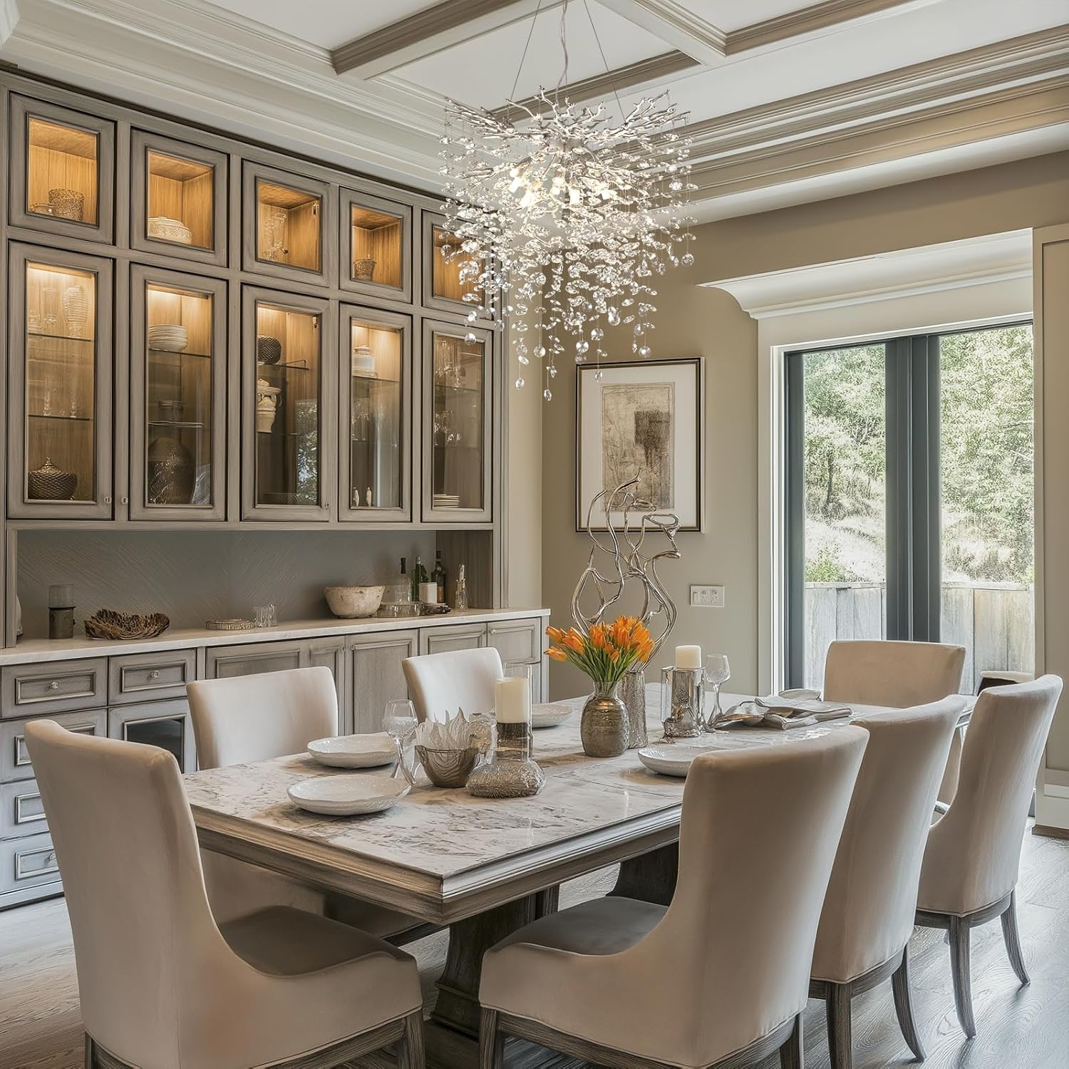 Modern Crystal Chandelier For Dining Room