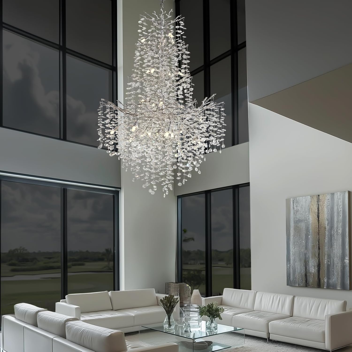 Modern Crystal Chandelier For Dining Room